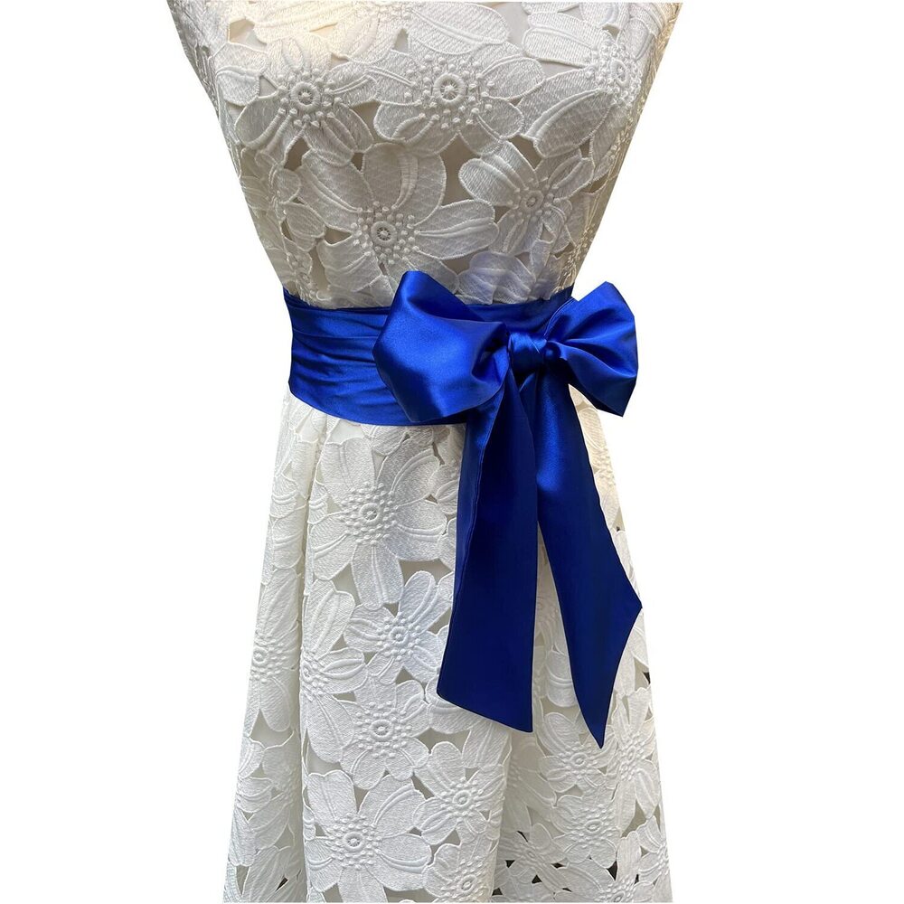 5435 Women Satin Sash Belts For Bridal Bridesmaid Dresses Girls Waist